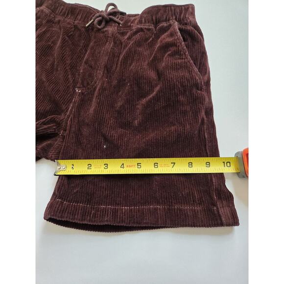 Faherty‎ Burgundy Corduroy Drawstring Shorts Pockets Size Small Mens - Picture 6 of 14